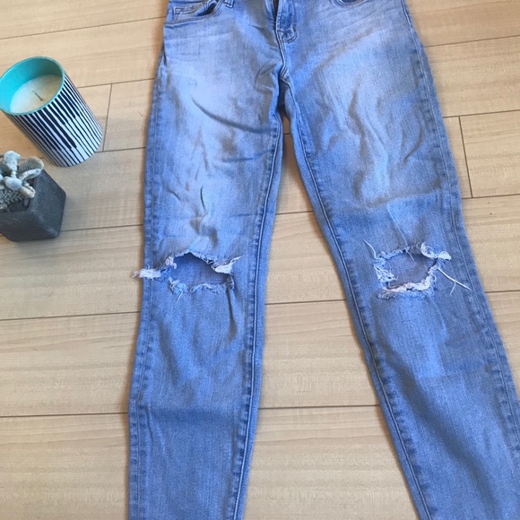 J brand light blue skinny jeans crop Capri dropout - Picture 2 of 5